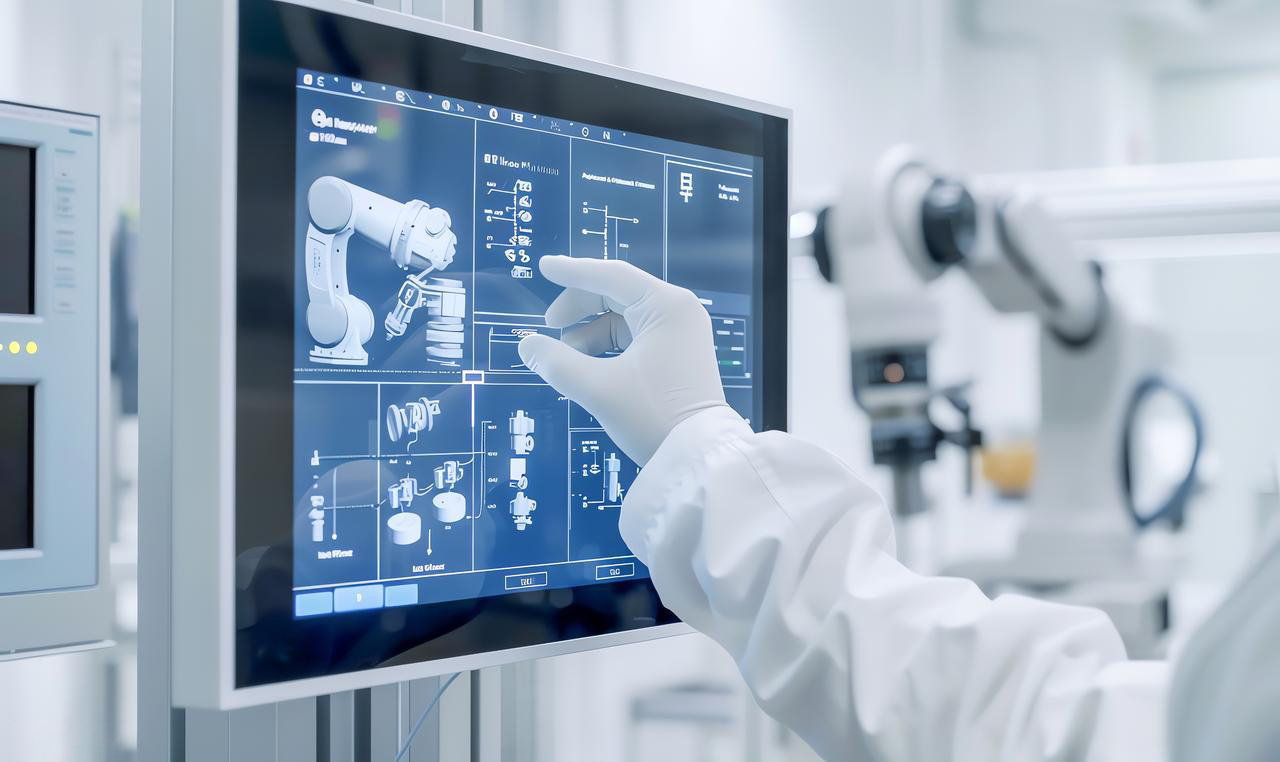 工厂触摸一体机操作面板