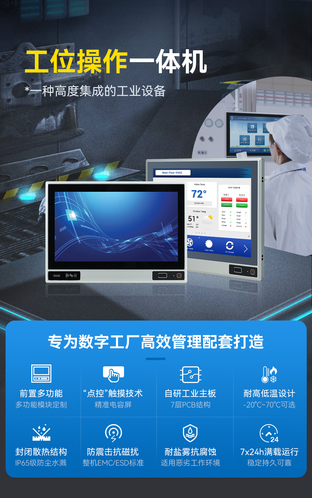 触沃（TouchWo）DP系列工位一体机/工业显示屏
